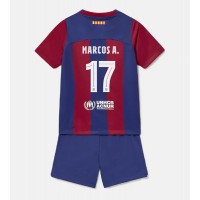 Barcelona Marcos Alonso #17 Hemmadräkt Barn 2023-24 Kortärmad (+ Korta byxor)